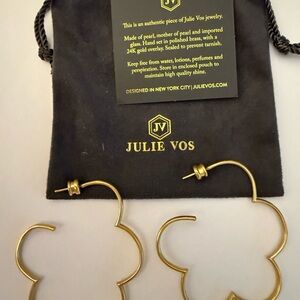 Julie Vos Gold Geometric Hoop Earrings